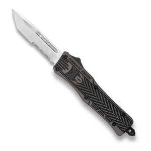 COBRATEC Medium Tungsten Black CTK-1 Tanto Serrated - Cobratec