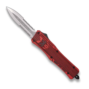 COBRATEC Medium Red Black CTK-1 Dagger 2-Side Serrated - Cobratec