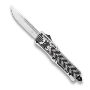 COBRATEC Medium Arctic White Black CTK-1 Drop Not Serrated