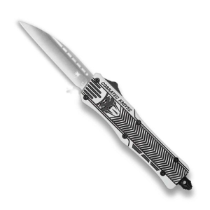 COBRATEC Medium Arctic White Blk CTK-1 Wharncliffe Not Serr - Cobratec
