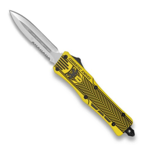 COBRATEC Medium Yellow Black CTK-1 Dagger 1-Side Serrated - Cobratec
