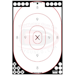 BIRCHWOOD CASEY Shoot-N-C 12"x18" Oval White/Black Silhouette 5pk