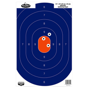 BIRCHWOOD CASEY Dirty Bird 12"x18" Blue/Orange Oval Silhouette