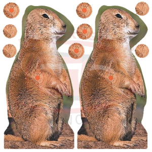 BIRCHWOOD CASEY Shoot-N-C Prairie Chuck 8" Target - 12 targets