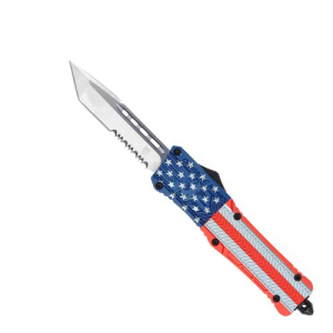 COBRATEC Large American Flag CTK-1 Tanto Serrated - Cobratec