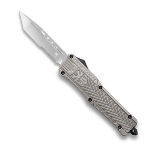 COBRATEC Large Silver CTK-1 Tanto Serrated - Cobratec