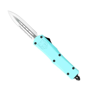 COBRATEC Small Mint Blue FS-3 Dagger 1 Side Serrated - Cobratec