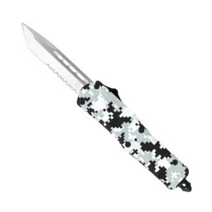 COBRATEC Small Winter DIGI Camo FS-3 Tanto Serrated - Cobratec