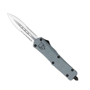 COBRATEC Medium Carbon Fiber FS-3 Dagger 2 Side Serrated - Cobratec