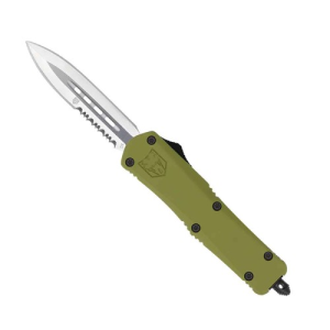 COBRATEC Medium OD Green FS-3 Dagger 1 Side Serrated - Cobratec
