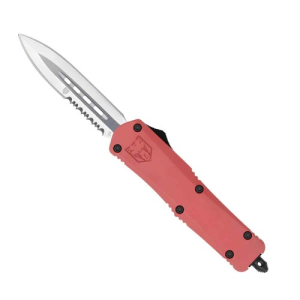 COBRATEC Medium Red FS-3 Dagger 1 Side Serrated - Cobratec