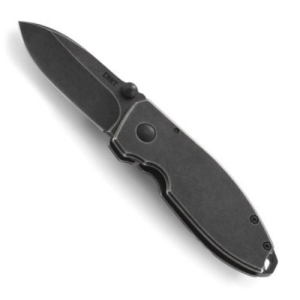 CRKT Squid Black 2.1" Drop Point Plain Edge Stonewash