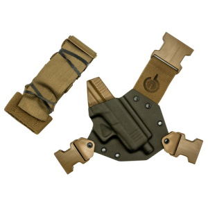 GUNFIGHTERSINC Kenai Chest Holster for Glock 43X Gray RH