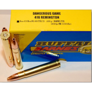 BUFFALO BORE 416 Rem Mag 400Gr Barnes TSX 2450FPS 20rd