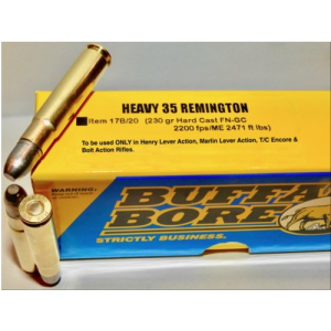 BUFFALO BORE 35 Remington 230Gr Hard Cast FN-GC 2200FPS 20rd