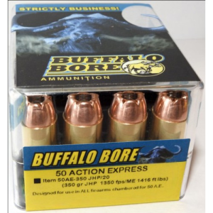 BUFFALO BORE 50 AE 350Gr JHP (1350FPS/ME 1416 ft lbs) 20rd