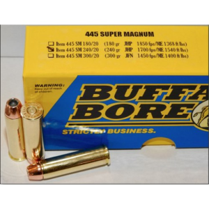 BUFFALO BORE 445 Super Mag 240Gr JHP (1700FPS/ME 1540 ft) 20rd