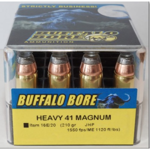 BUFFALO BORE 41 Rem Mag 210Gr JHP (1550FPS/ME 1120 ft lbs) 20rd