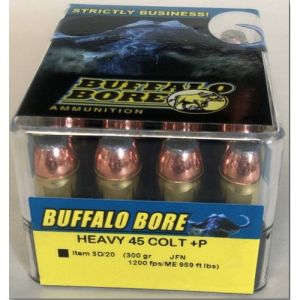 BUFFALO BORE 45 LC 300Gr JFN (1200FPS/ME 959 ft lbs) 20rd