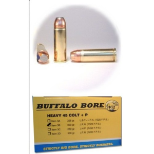 BUFFALO BORE 45 LC 300Gr JFN (1325FPS/ME 1,170 ft lbs) 20rd