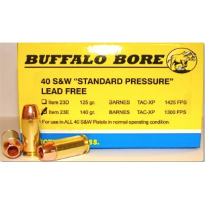 BUFFALO BORE 40 S&W 140Gr Barnes TAC-XP 1300FPS 20rd