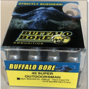 BUFFALO BORE 45 Super 255Gr Hard Cast FN 1075FPS 20rd