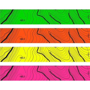 WHITEWATER ARCHERY YELLOW FLUORESCENT THIN LINE TOPO MAP ARROW WRAPS