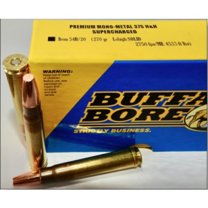 BUFFALO BORE 375 H&H Mag 270Gr Lehigh SOLID 2750FPS 20rd