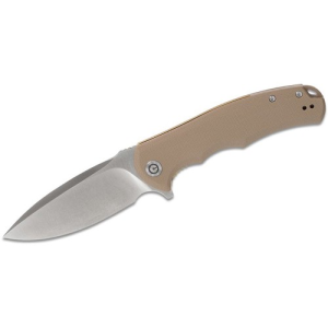 CIVIVI Praxis Tan G10 Handle Golden S/S Liner Satin - Civivi