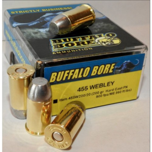 BUFFALO BORE 455 Webley 200Gr Hard Cast FN 900FPS 20rd