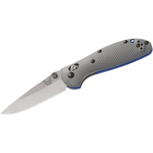 BENCHMADE Mini Griptilian 2.91" Drop Point Plain Edge Satin - Benchmade