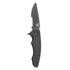 BENCHMADE Precinct 3.3" Drop Point Coated Serrated Edge - Benchmade