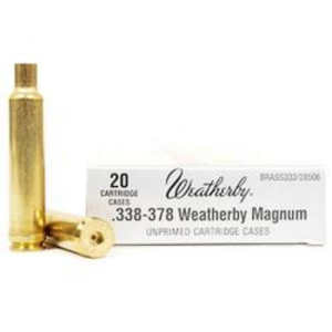 WEATHERBY 338-378 Wby Mag Unprimed Brass