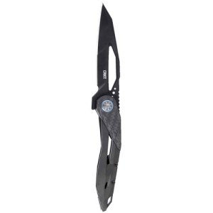 CRKT Nucleus Frame Lock Folding EDC Pocket Knife - Black w/ Carbon Fiber Overlay Handle