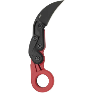 CRKT Provoke Grivory Folding Tactical Knife Morphing Karambit - Red w/ Grivory Handle