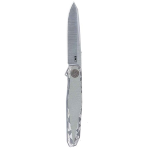 CRKT Facet Flipper Folding EDC Pocket Knife - Gray w/ Titanium Handle