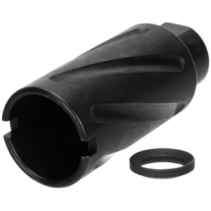 TACFIRE Spiral Fluted Muzzle Brake Blk 1/2-28 5.56x45 AR15