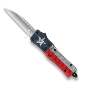 COBRATEC Small Texas Flag CTK-1 Wharncliffe Not Serrated - Cobratec