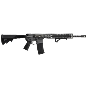 LWRC DI 5.56 NATO 16.1" 30rd Semi-Auto AR15 Rifle w/ Spiral Fluted Barrel - Black / Tactical Grey