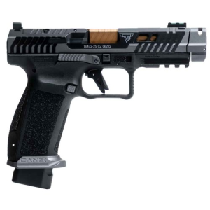 CANIK TTI COMBAT 9mm 4.6" 10rd - Black & Gold w/ Ported Barrel