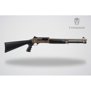 TYPHOON DEFENSE Quake MPX 12 Gauge 3" 18.5" 5rd Semi-Auto Shotgun - FDE / Black