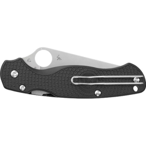 SPYDERCO Paramilitary 2 Folding Knife 3.42" Clip Point Blade + Black G10 Handles