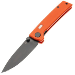 GLOW RHINO Fermi Knife - Blaze Orange Scales Black Thumbstud