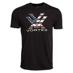 VORTEX Stars and Stripes Short Sleeve T-Shirt - Black