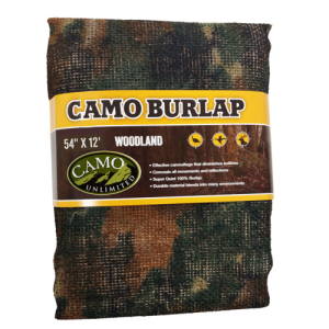 CAMO UNLIMITED Burlap Woodland 54" x 12"