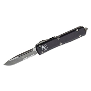 MICROTECH KNIVES Ultratech S/E BLK Apocalyptic Partial Serrated