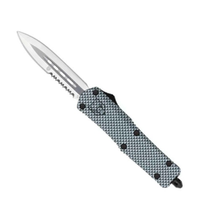COBRATEC Medium Carbon Fiber FS-3 Dagger 1 Side Serrated