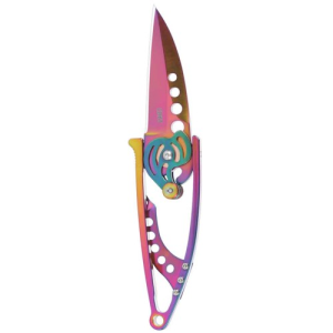 CRKT Snap Lock Folder Folding EDC Pocket Knife - Iridescent w/ Stainless Steel Handle