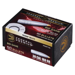 FEDERAL AMMO Reloading Bullets 308 Caliber 180 Grain 50rd