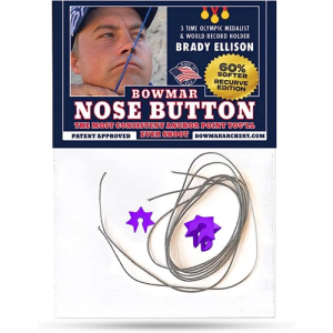 BOWMAR Recurve Nose / Kisser Button 2 Pack | Purple